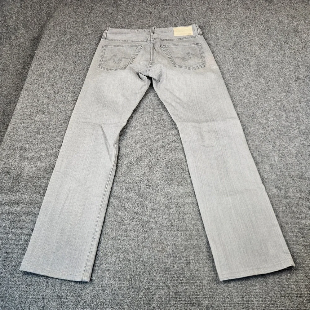 AG Adriano Goldschmied The Graduate Tailored Leg Gray Jeans 30x34 Actual 32x30.5